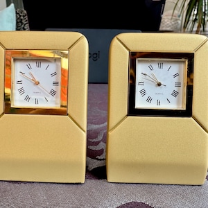 Brass Paperweight Desktop Quarts Clock
