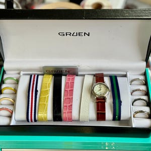 Watch Gruen vintages 9 bezel colors Vintage Gruen Watch Interchangeable Bands & Bezels Multi  main image 2