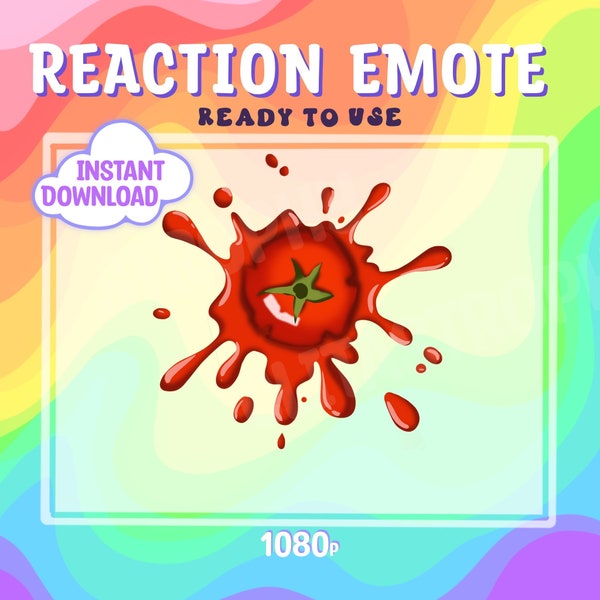 Smashed Tomato - 1080p Reaction Emote for Twitch, Discord and more