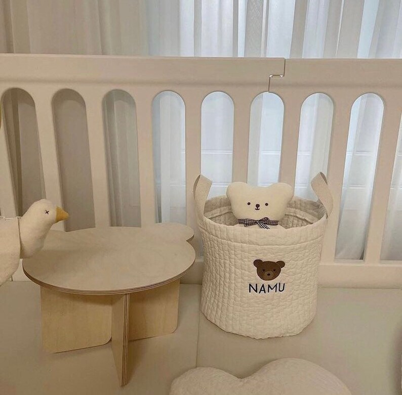 Baby Gift Toy Basket Fabric Basket Toy storage for Kids Pet Dogs Toddler room interior decor Personalized Baby shower image 4