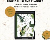 Digital Planner, iPad, Goodnotes, Digital Planner Tablet Planner, Hyperlinked Tabs, iPad Pro Planner, Undated, Tropical Island