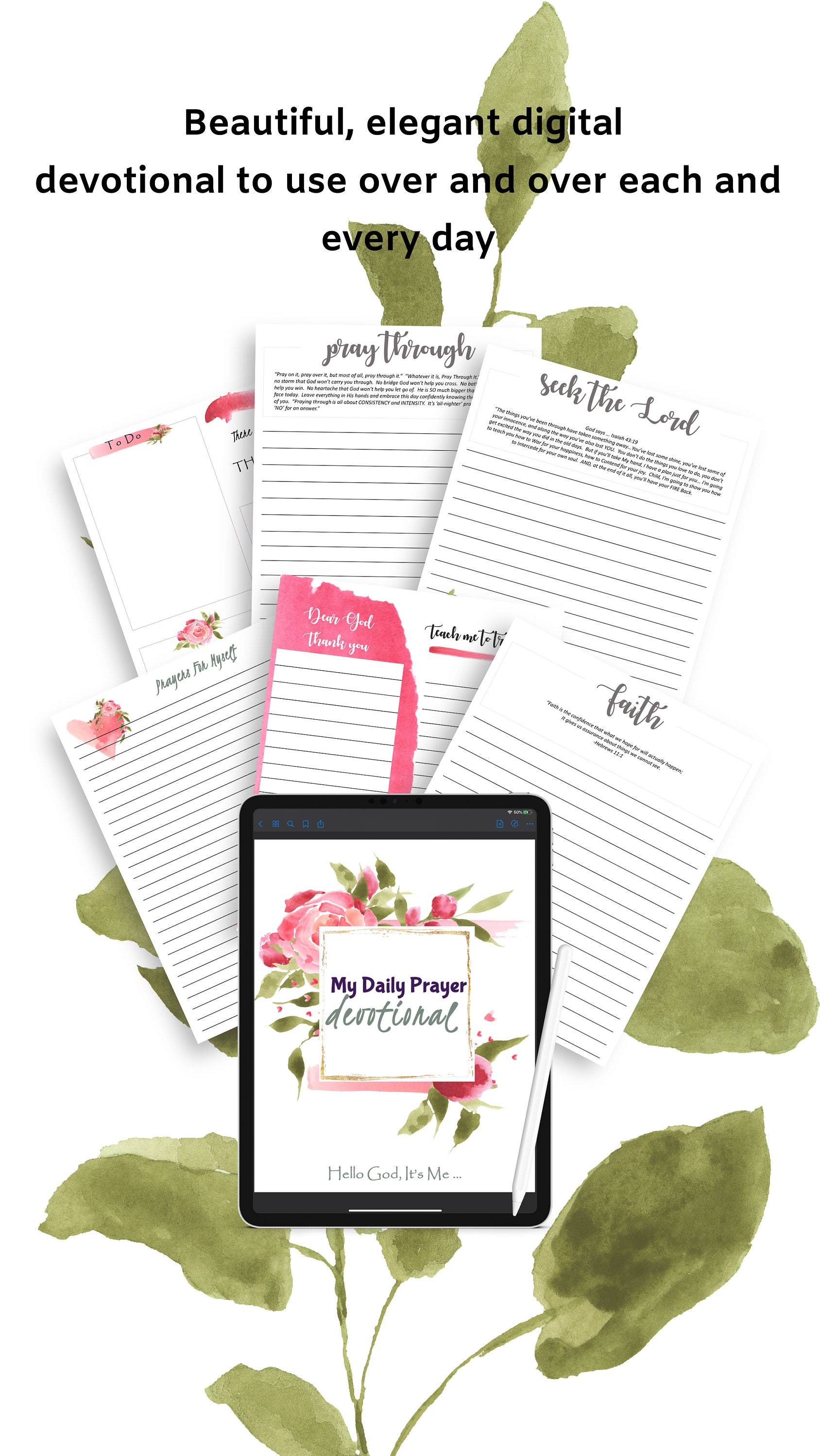 Printable Daily Prayer Journal, Devotional, Christian, Printables ...