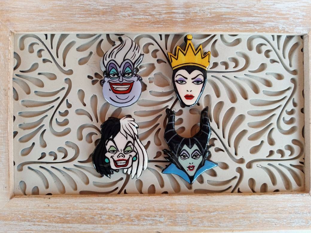 Disney Villains Pins Pack Etsy Disney Villains Pins Pack Etsy