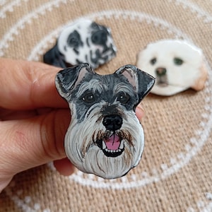 Aangepaste huisdierportretspeld: handgeschilderde honden- en kattenbroche