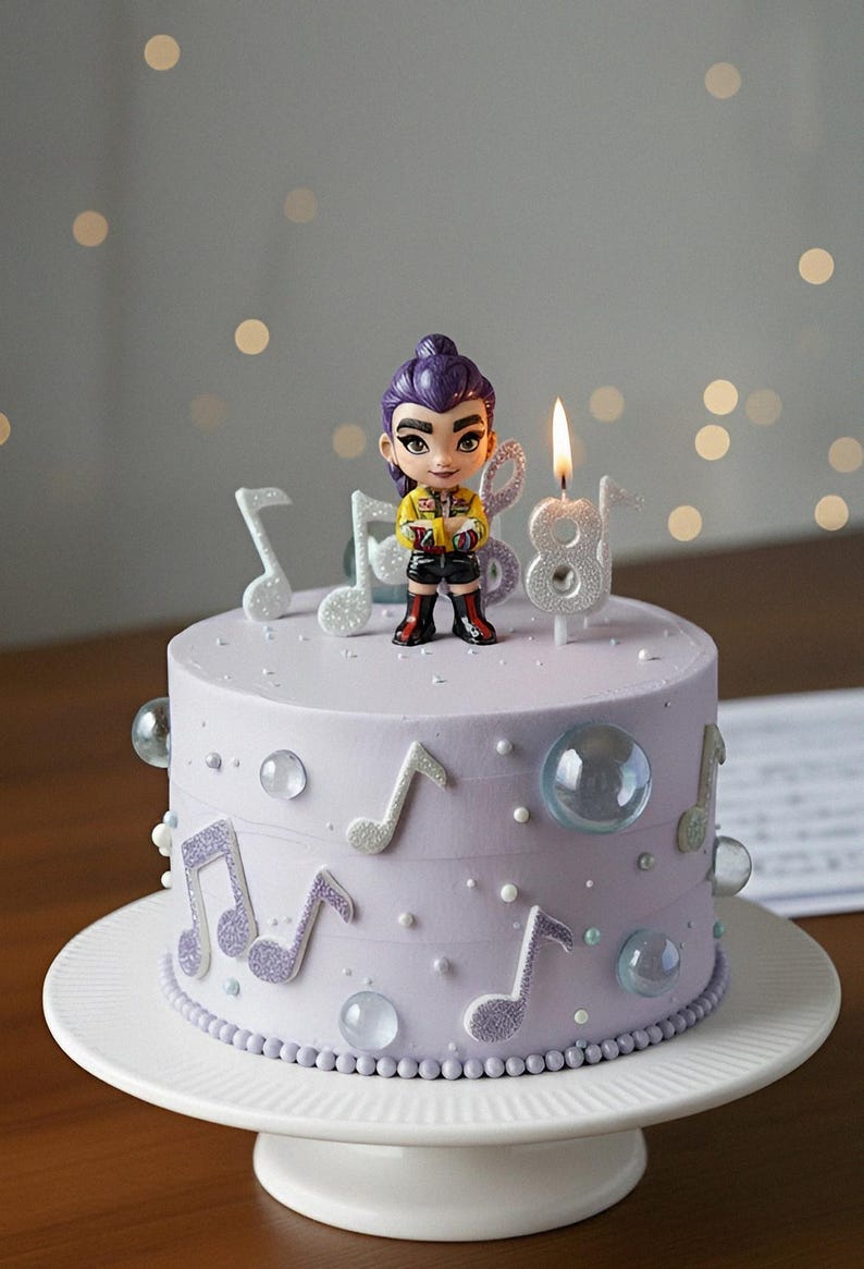 Rumi Figurine, Kpop Demon Hunters Cake Topper, Handmade Hand-painted ...