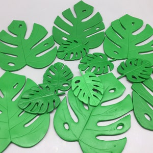 Leaves, fondant, edible,sugar, tropical.
