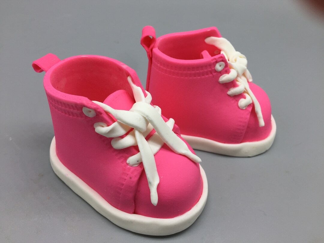 Baby Girl Shoes Cake Topper, Christening Cake Topper, Baptism Cake