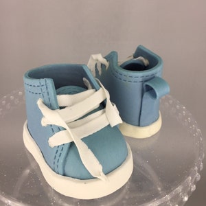Baby Boy Shoes Cake Topper, Christening Cake Topper, Baptism Cake ...
