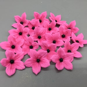 Fondant,sugar, edible pink flower for cakes and cupcakes #25