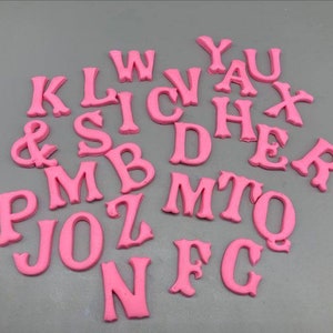 Sugar letters, Edible letters, Fondant letters, fondant letters for cakes, Fondant letters for cupcakes, large letters, Capital letters,