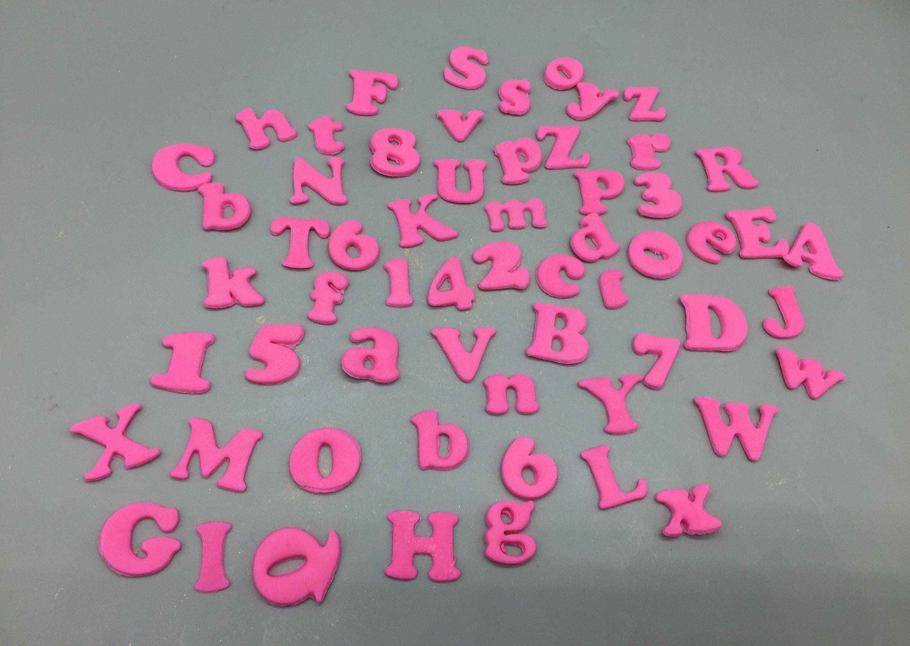 Sugar Letters, Alphabet, Letters for cakes and cupcakes, Fondant letters,  Cake decoration,Edible fondant letter decorations #1