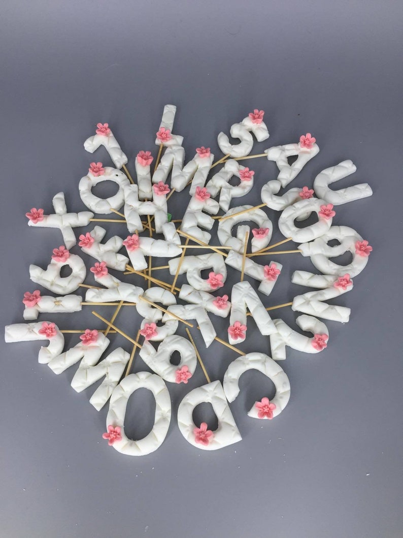 Lettres Alphabet Lettres fondantes Décoration de gâteau Etsy France