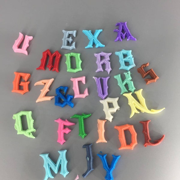 Sugar Letters,  Alphabet, Letters for cakes and cupcakes, Fondant letters, Cake decoration,Edible fondant letter decorations #1