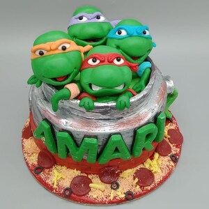 Details about A set of four Teenage Mutant Ninja Turtles edible 3D fondant cake toppers. Details about A set of four Teenage Mutant Ninja Turtles edible 3D fondant cake toppers.