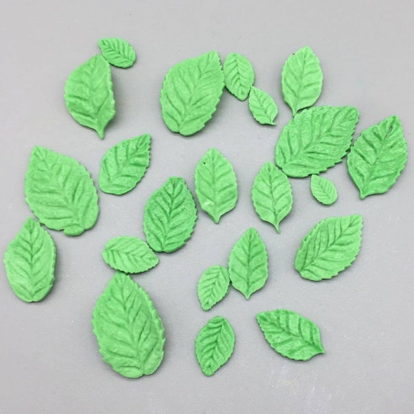 Leaves, Sugar leaves for cakes, Fondant leaves for cupcakes,rose leaves, leaves for cake pops,