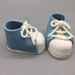 Baby Boy Shoes Cake Topper, Christening Cake Topper, Baptism Cake ...