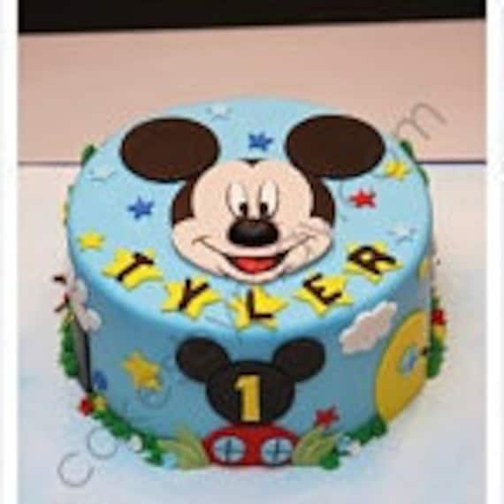 papel de azucar cumpleaños para tarta niño mickey mouse