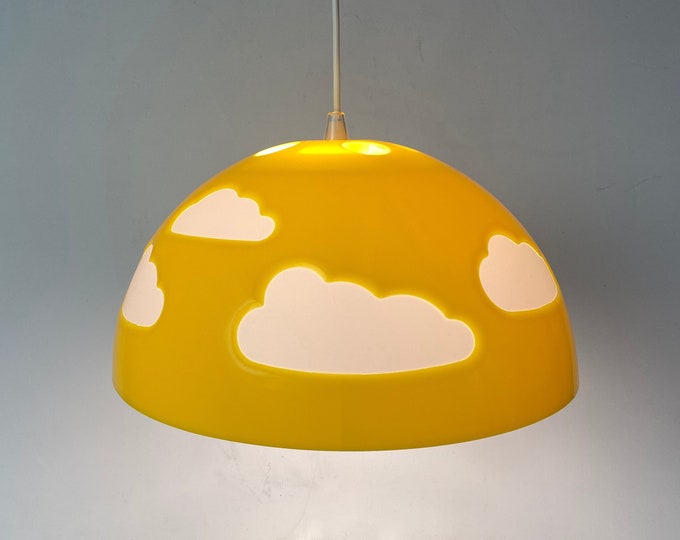 Ikea Skojig yellow clouds pendant lamp, mushroom lamp, ceiling lamp