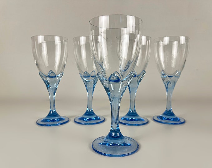 Gorgeous vintage wine glasses, Bormioli Bouquet, set of 4 or 5