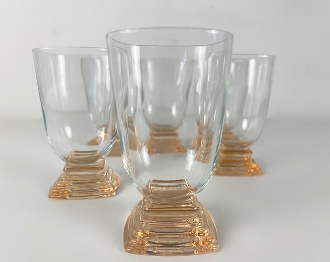 Set of 6 gorgeous vintage Bormioli Nabucco, crystal white wine glasses, Bormioli Rocco, Italy 2000s