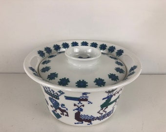 Menù Figgjo Flint, piccola pirofila, casseruola con coperchio, design di Hermann Bongard, Menù Figgjo Flint Norvegia, Mid Century Modern anni '60