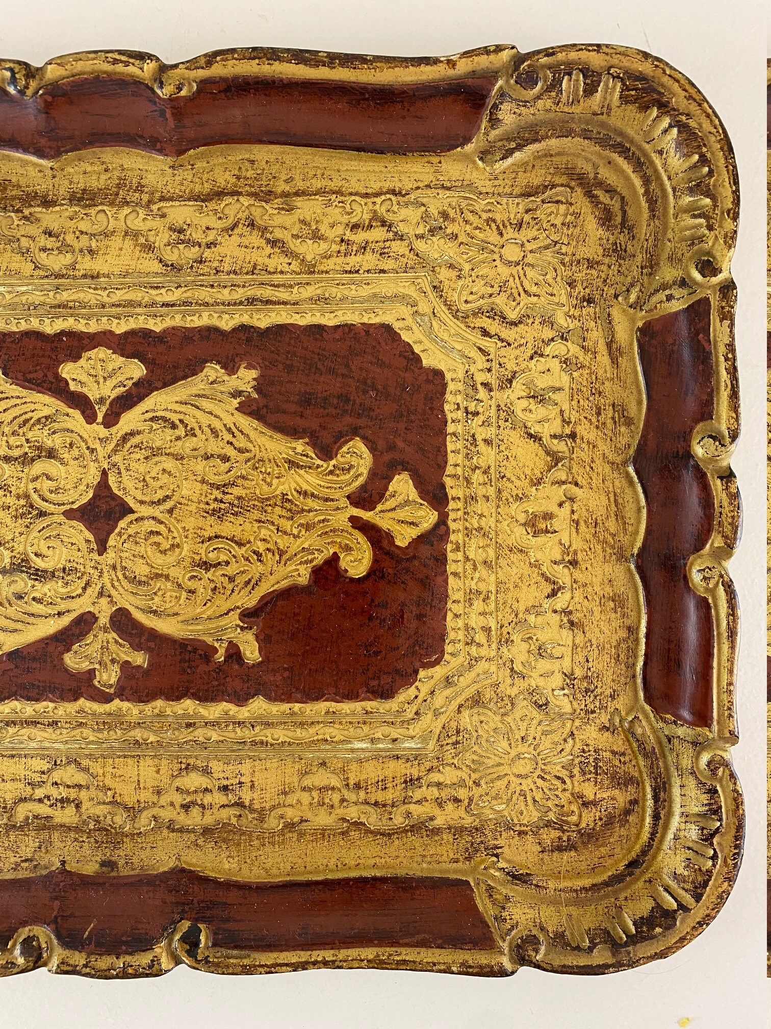 Decorative Trays Midcentury Italian Florentine Tray Ornate 1950s
