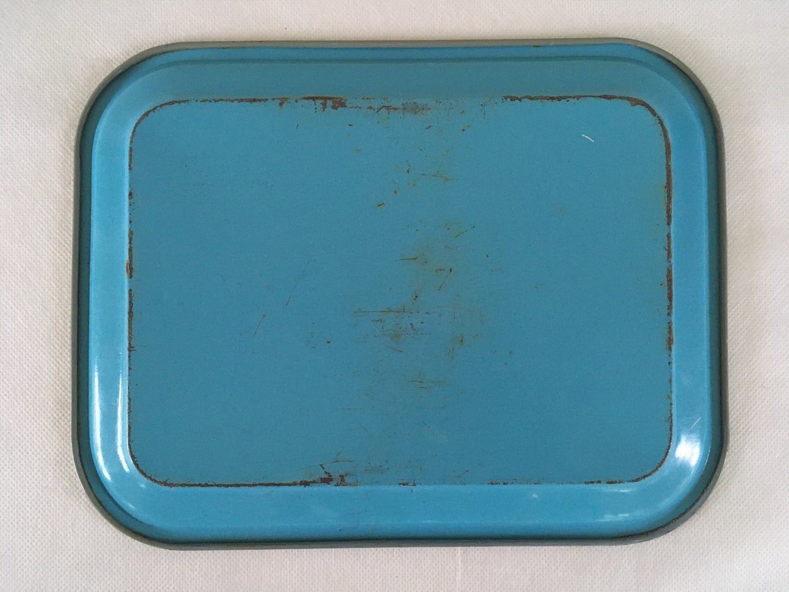 Vintage Small Metal Serving Tray With Cute Cats Snack Tray Etsy