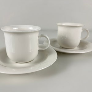 Arabia Artcica coffee cup and saucer, Scandinavian minimalist design by Inkeri Leivo, Finland 1980s 2 cups and saucers