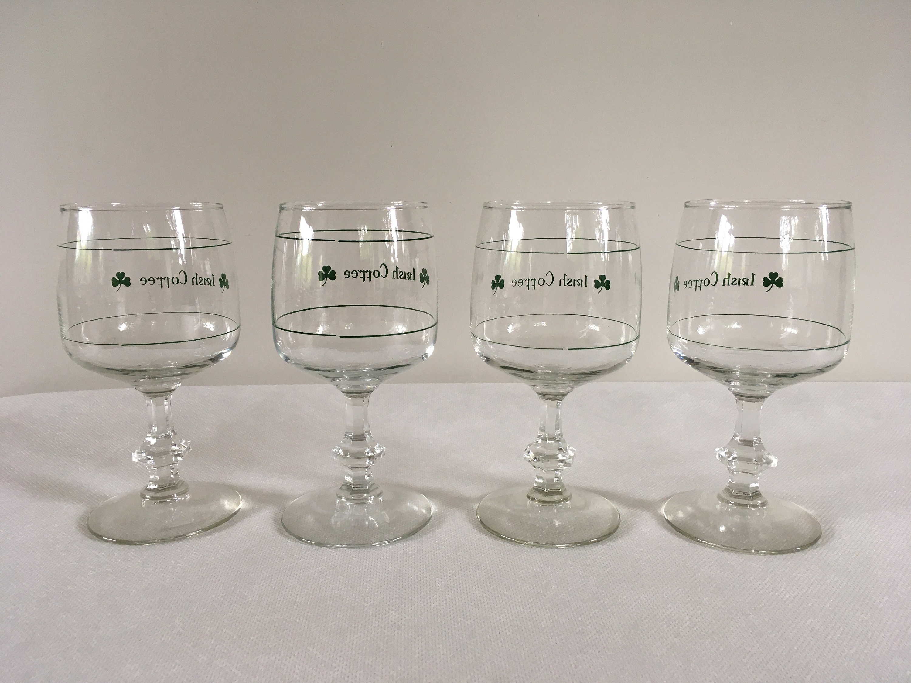 4 vintage Irish coffee glasses from the 70s, Durobor