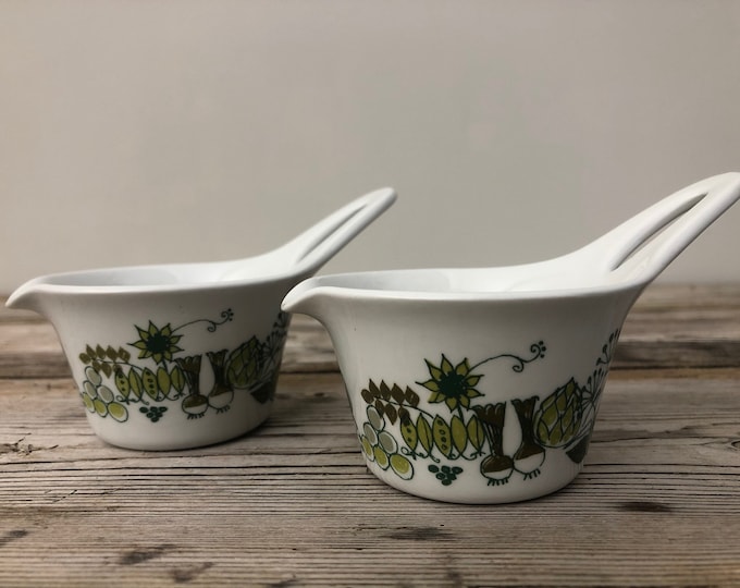 Set of 2 Figgjo Flint Market, small gravy bowls, sauce bowls, Turi Gramstad Design, Norway, mid century modern, Scandinavian design 1960's
