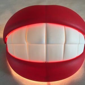 Ikea mouth lamp, Ikea FLABB wall lamp, Mouth, lips, teeth, smile shaped wall light, corded wall sconce, Art Deco design