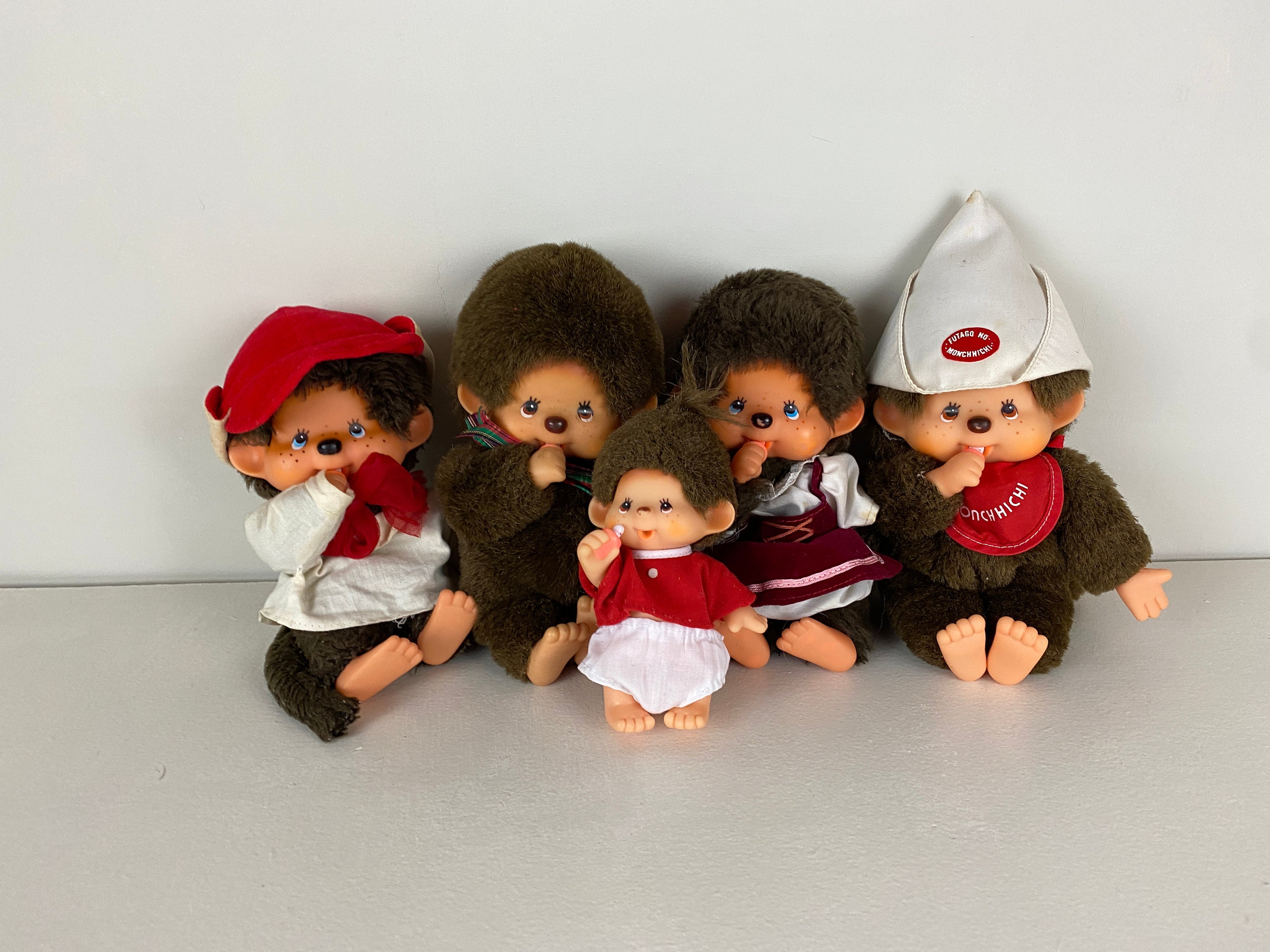 BEBICHHICHI BABY Boy 5.75 Sekiguchi Monchhichi Monkey Doll Anime Pacifier  NEW