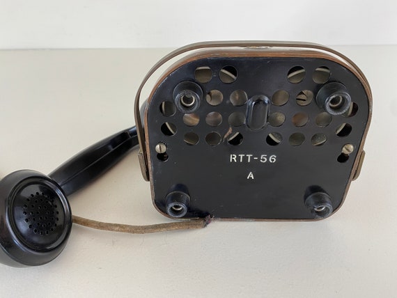 アンティーク ベルギー製 RTT 56ダイヤル式黒電話