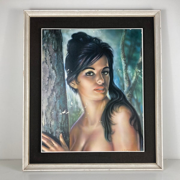 Art print by J.H. Lynch, Tina 1964 in double wooden frame