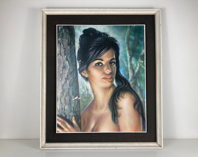 Art print by J.H. Lynch, Tina 1964 in double wooden frame