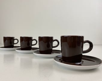 Dwang Lol Rimpelingen 4 Espresso Cups and Saucers Bijenkorf Collection Netherlands - Etsy  Singapore