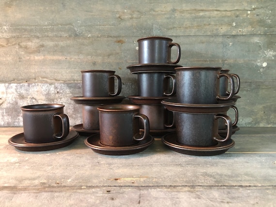 Arabia Ruska Large Mug, Beer Mug, D Handle Mug, 60's Mcm Finnish