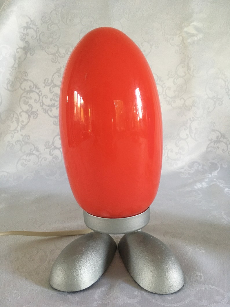 IKEA Dino egg lamp, table lamp, Ikea, Tatsuo Konno Fjorton design 1990's, vintage Ikea night light, Ikea night lamp, child lamp image 5