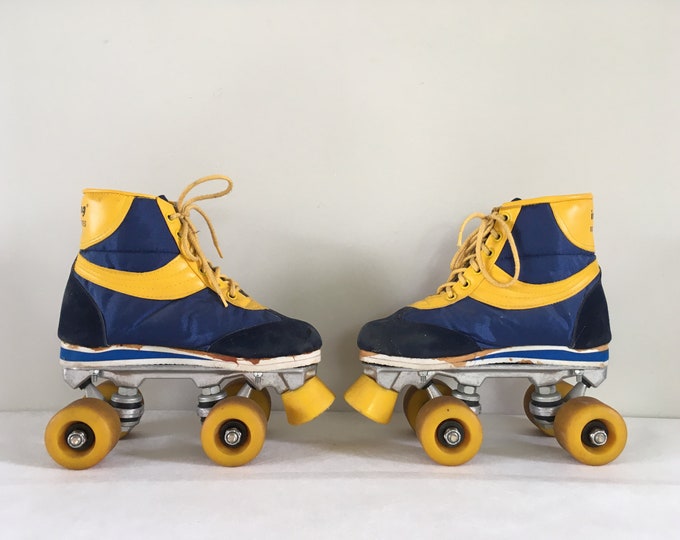 Vintage ‘70s children's roller skates blue/yellow, Impag, Size: EU 33, US 2.5, UK 1.5