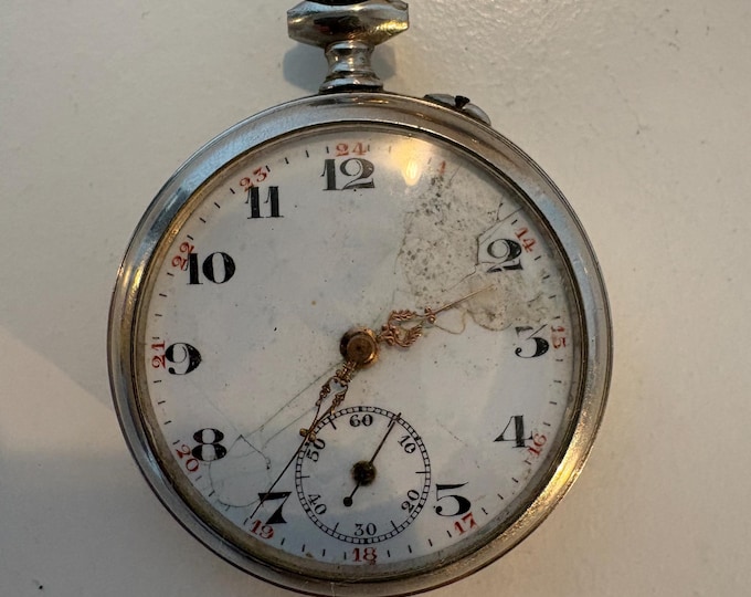 Repair and restoration item, Antique L'Alouette pocket watch, horse engraved