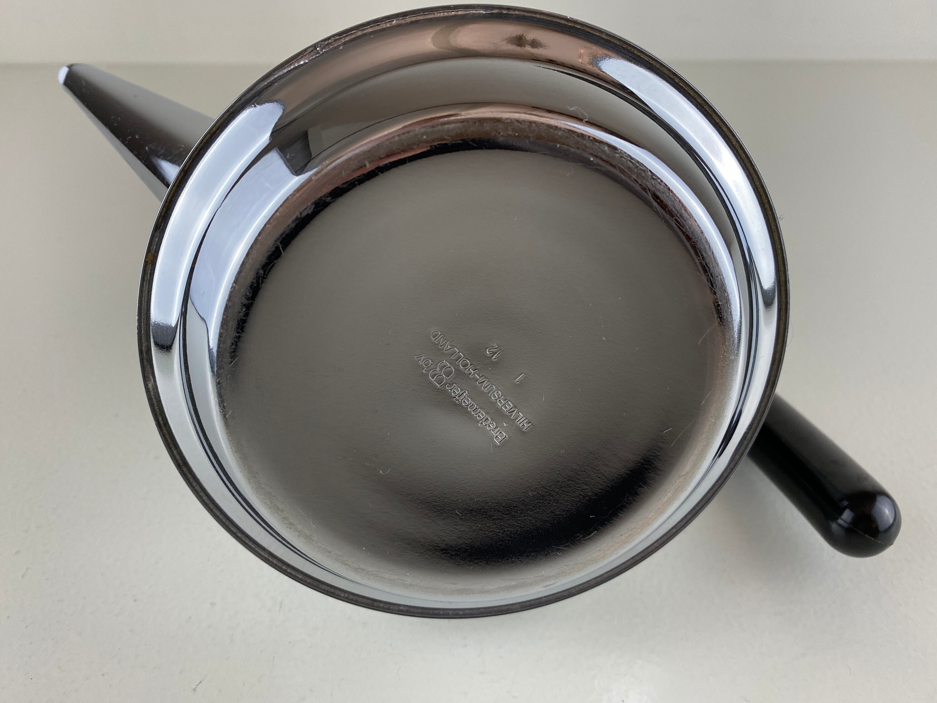 Bredemeijer tea pot, Vintage double walled chrome Bredemeijer Duet