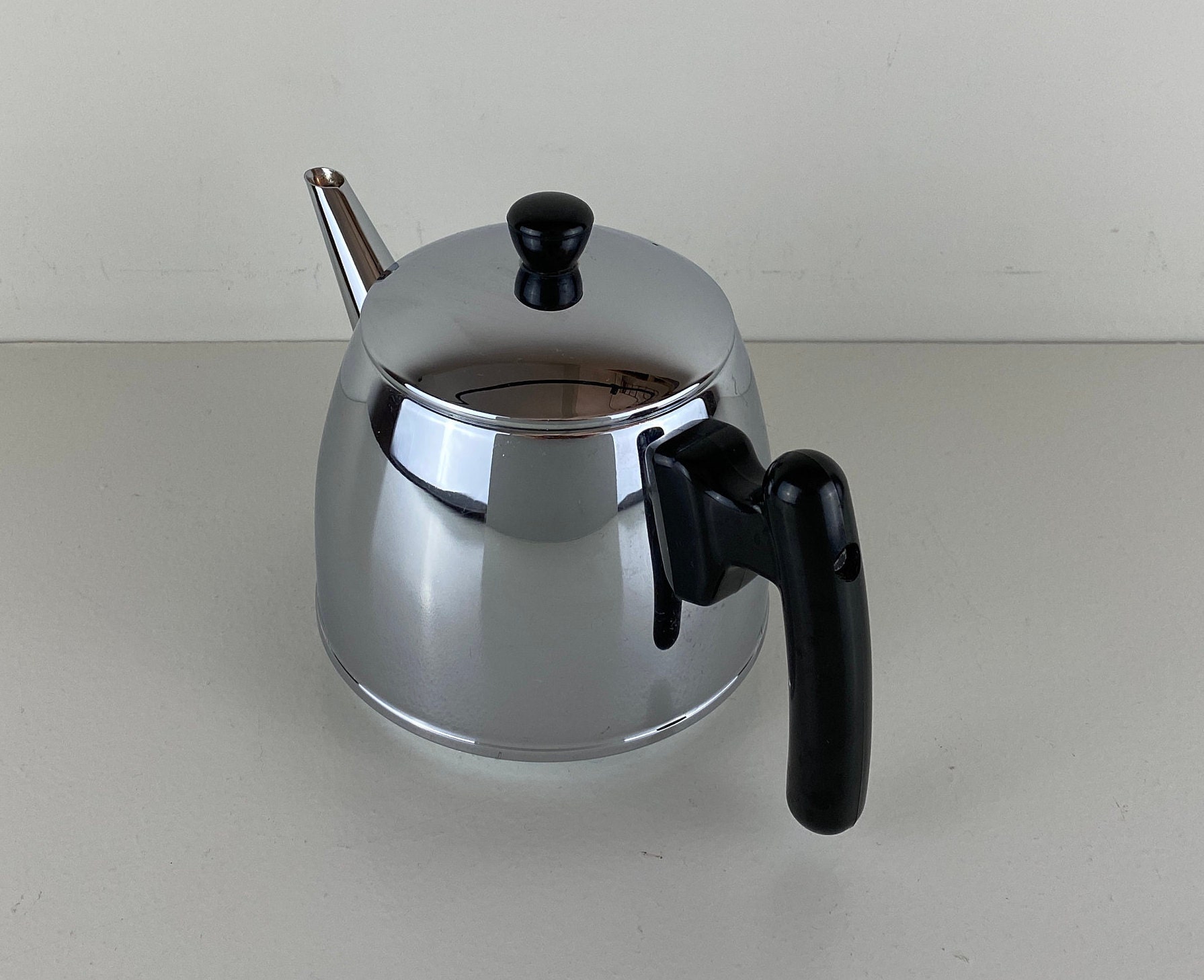 Bredemeijer tea pot, Vintage double walled chrome Bredemeijer Duet