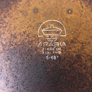 Arabia Ruska Nesting bowl medium size, 60s Ulla Procopé Finnish design, vintage Scandinavian dinner ware afbeelding 10