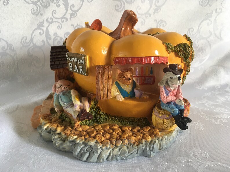 Pumpkin bar house piggy bank pumpkin money box decorated with Etsy