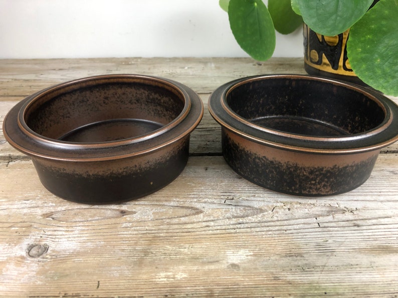 Arabia Ruska Nesting bowl medium size, 60s Ulla Procopé Finnish design, vintage Scandinavian dinner ware afbeelding 5