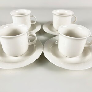 Arabia Artcica coffee cup and saucer, Scandinavian minimalist design by Inkeri Leivo, Finland 1980s 4 cups and saucers