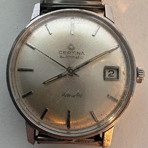 Reloj de pulsera vintage para hombre Certina Automatic New Art, fabricado en Suiza en la década de 1960.