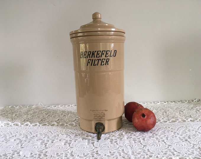 Berkefeld water filter, Rare large German antique stoneware, circa 1900-1920