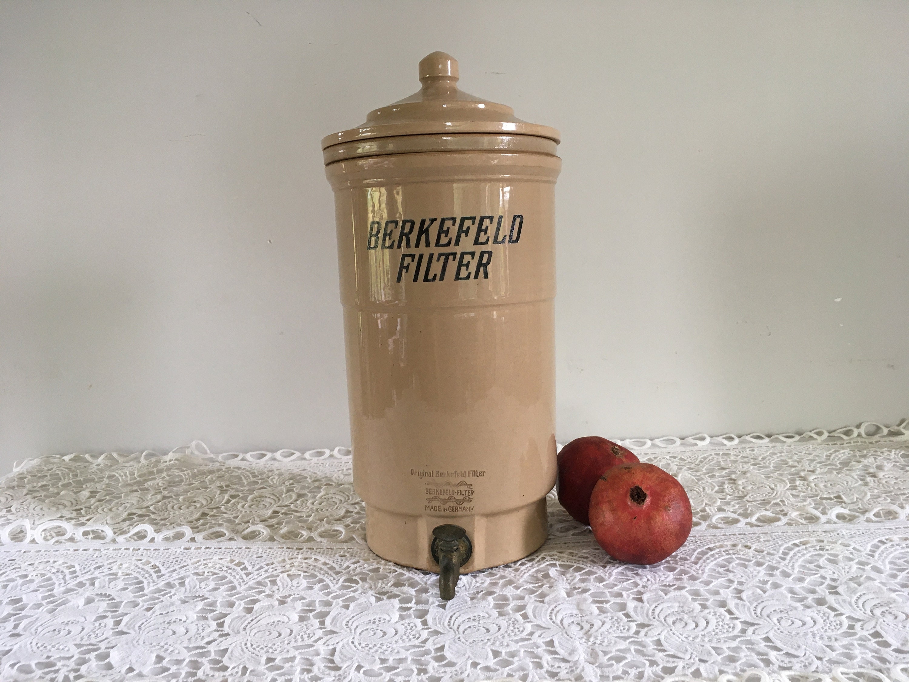 Berkefeld water filter, Rare large German antique stoneware, circa 19001920
