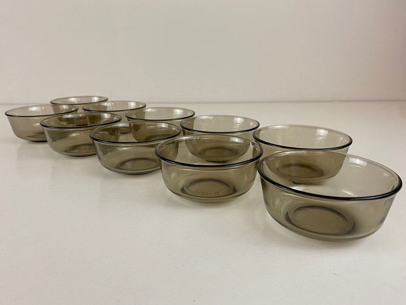 Arcoroc France Smoke glass small dessert bowls ø 10 cm image 1